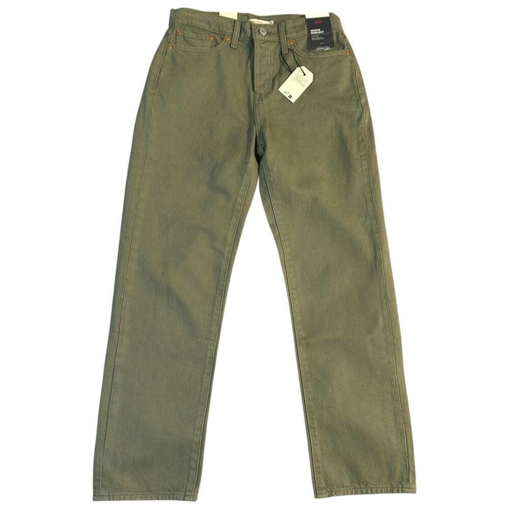 Levis Premium Jeans Womens Size 28 Green Wedgie Straight High Rise Button Fly